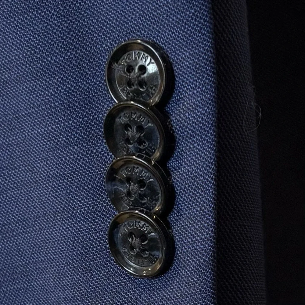 Tommy Hilfiger Sport Coat 38R Blue Wool‎ Blend Performance Stretch Modern Blazer